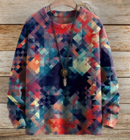 Fashion Floral Print Long-sleeved Women's Sweater - globaltradeleader