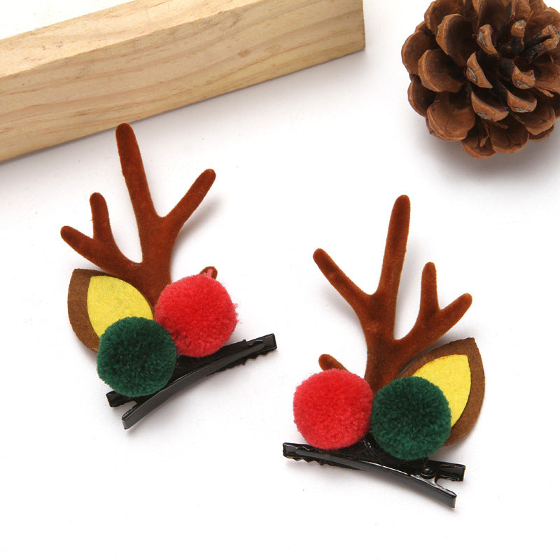 Christmas Cute Elk Horn Hairpin Headdress