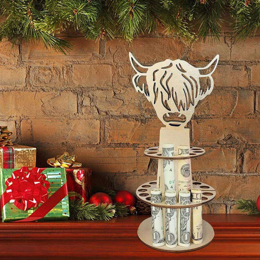 Christmas Decorations Santa Claus Elk Wallet Wooden Decoration