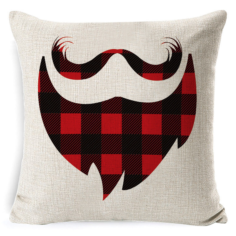 Christmas Linen Printing Decoration Pillowcase