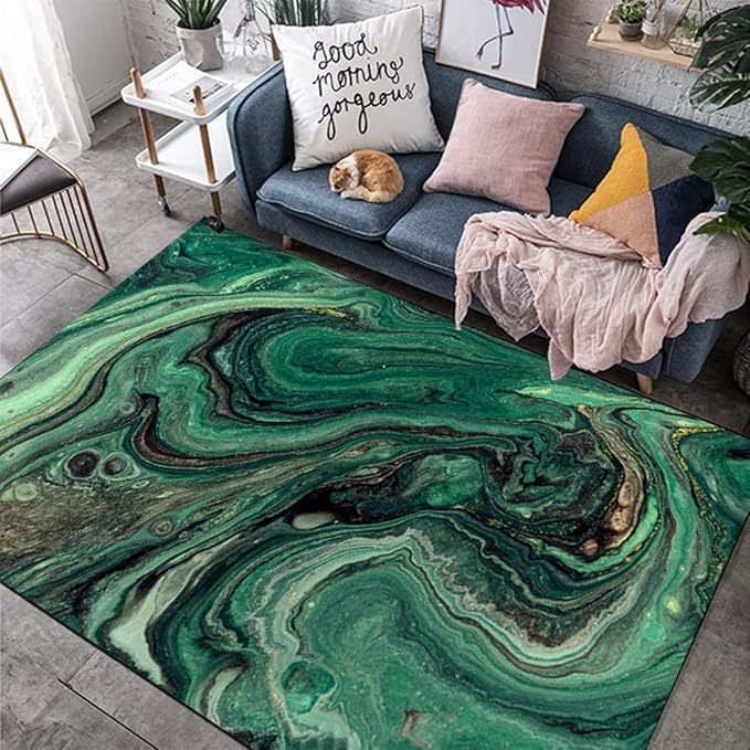 Simple Marble Light Luxury Crystal Velvet Carpet - globaltradeleader