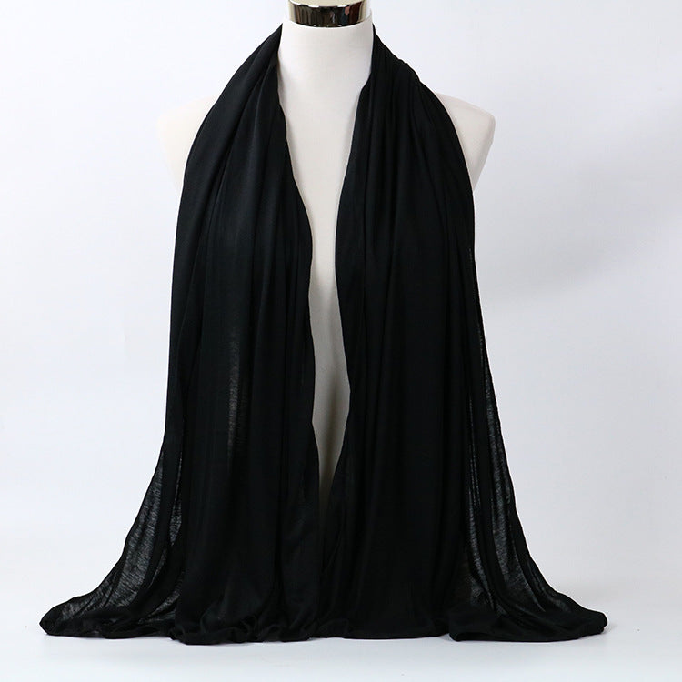 Women's Monochrome Mercerized Cotton Jersey Scarf