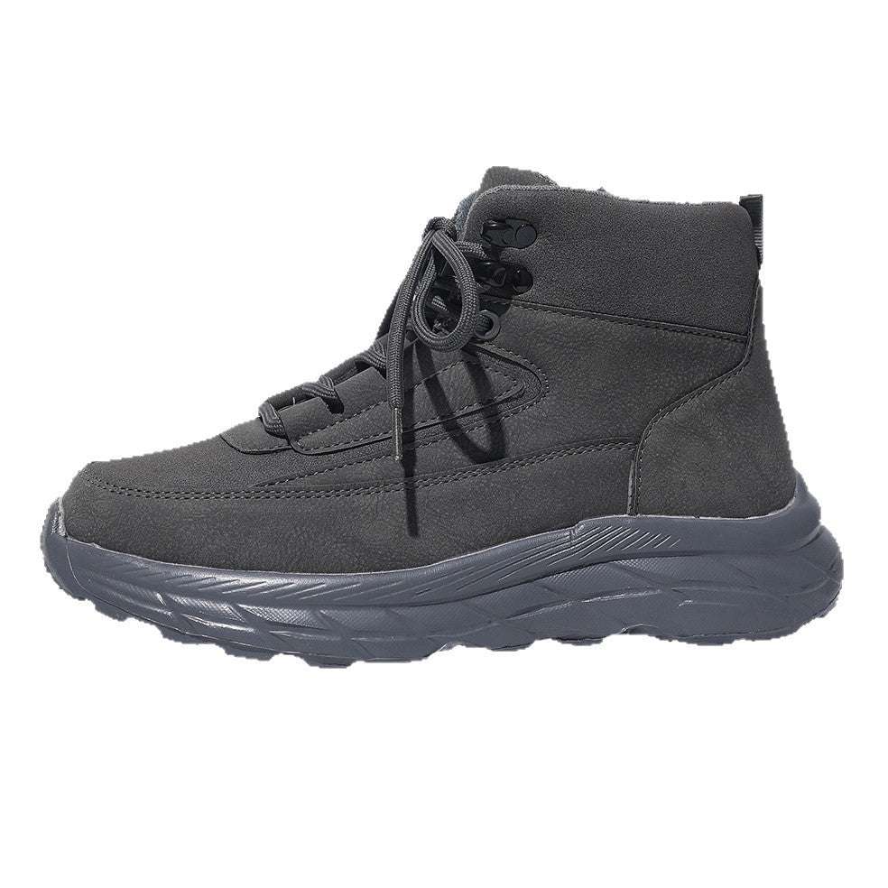 Thick-soled Fleece Lined Padded Warm Keeping Hiking Shoes Cotton-padded Shoes - globaltradeleader