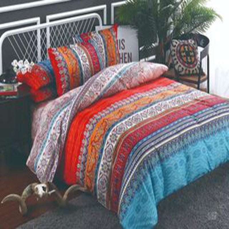 Bedding Set Bohemian Stripe Nantong Home Textile Three-piece Quilt Set