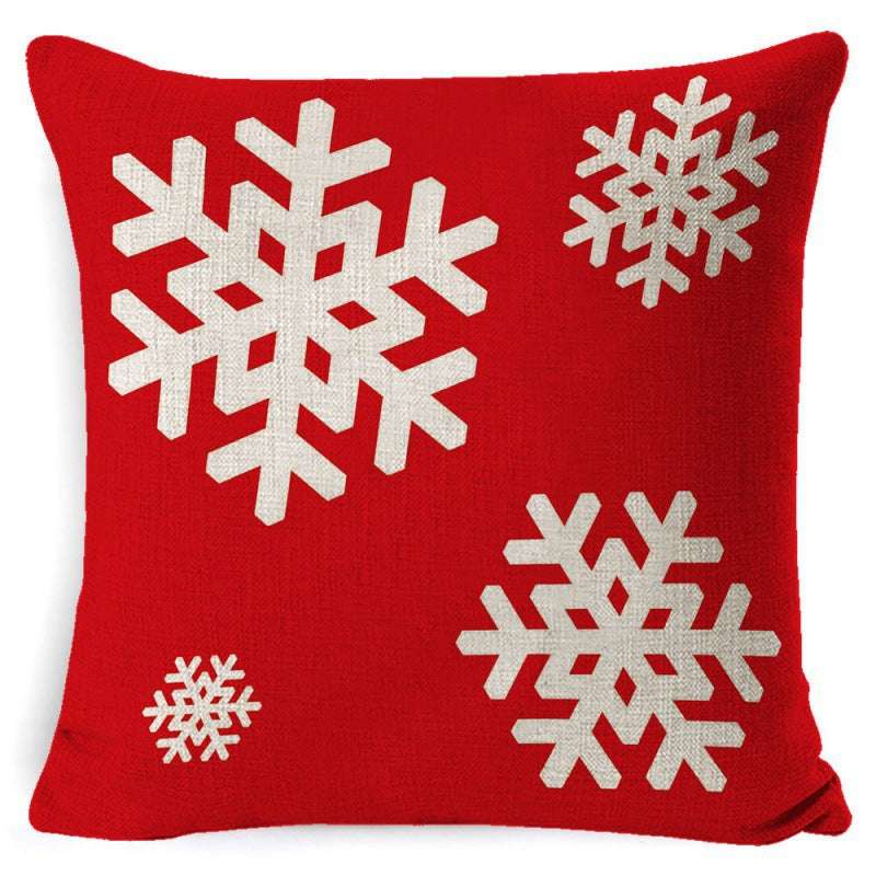 Christmas Linen Printing Decoration Pillowcase