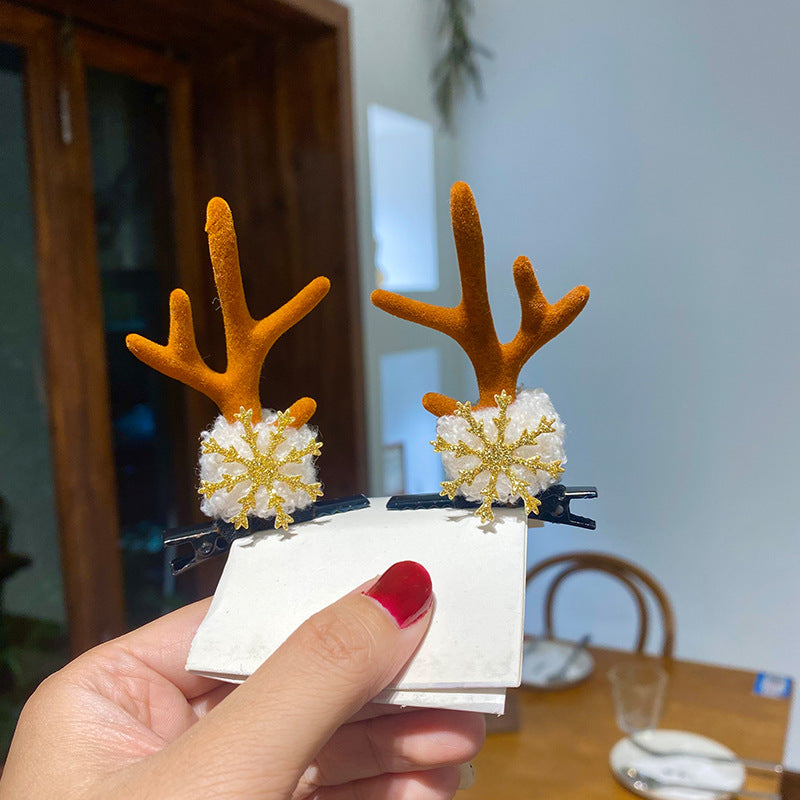 Christmas Cute Elk Horn Hairpin Headdress