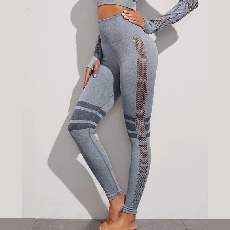 Hollow Mesh Breathable Yoga Pants - globaltradeleader