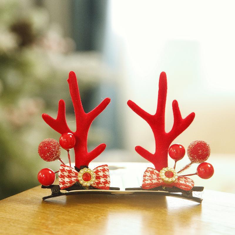 Christmas Cute Elk Horn Hairpin Headdress