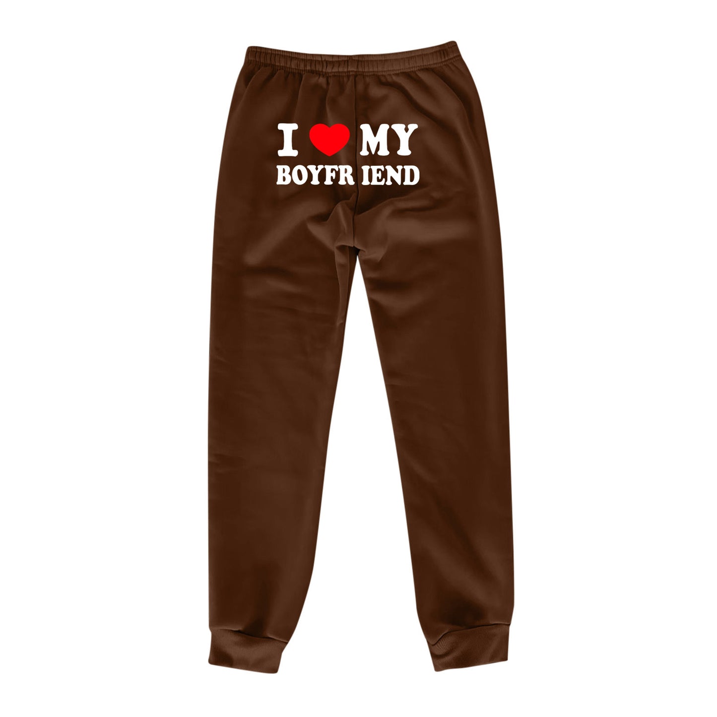 I Love MY BOYFRIEND Printed Trousers Casual Sweatpants Men And Women Sports Pants - globaltradeleader