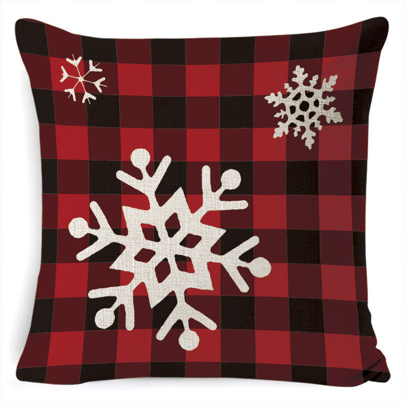 Christmas Linen Printing Decoration Pillowcase