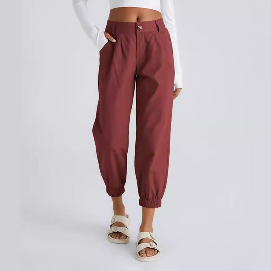 Casual Pants Zipper Diagonal Flap Pocket Pants Casual Pants