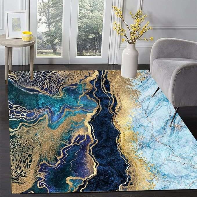 Simple Marble Light Luxury Crystal Velvet Carpet - globaltradeleader