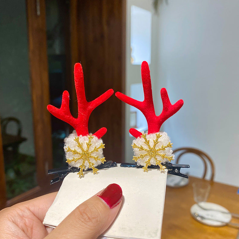 Christmas Cute Elk Horn Hairpin Headdress