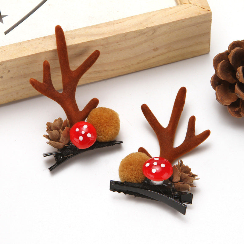 Christmas Cute Elk Horn Hairpin Headdress
