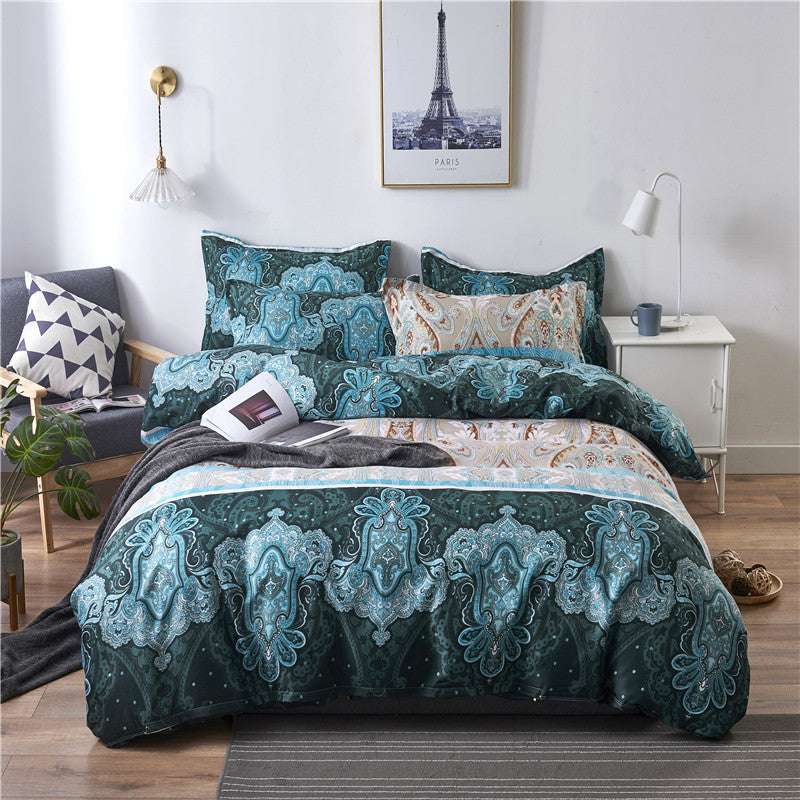 Bedding Set Bohemian Stripe Nantong Home Textile Three-piece Quilt Set