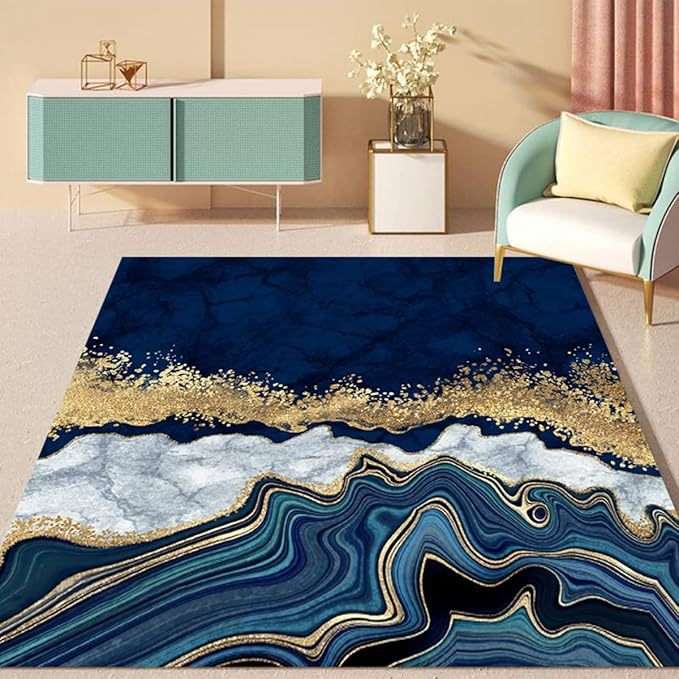 Simple Marble Light Luxury Crystal Velvet Carpet - globaltradeleader