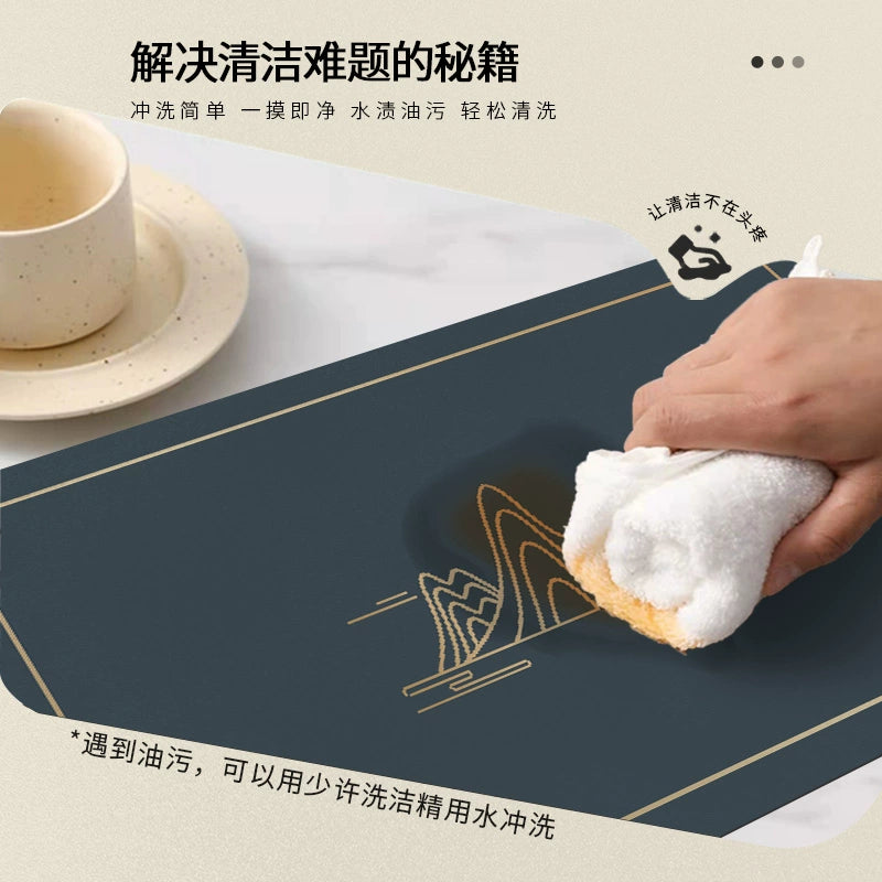 Bathroom Faucet Pad Absorbs Water Quick-drying Wash Basin Soft Pad Wash Basin Drain Pad Kitchen Anti-splash Pad