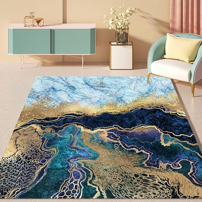 Simple Marble Light Luxury Crystal Velvet Carpet - globaltradeleader