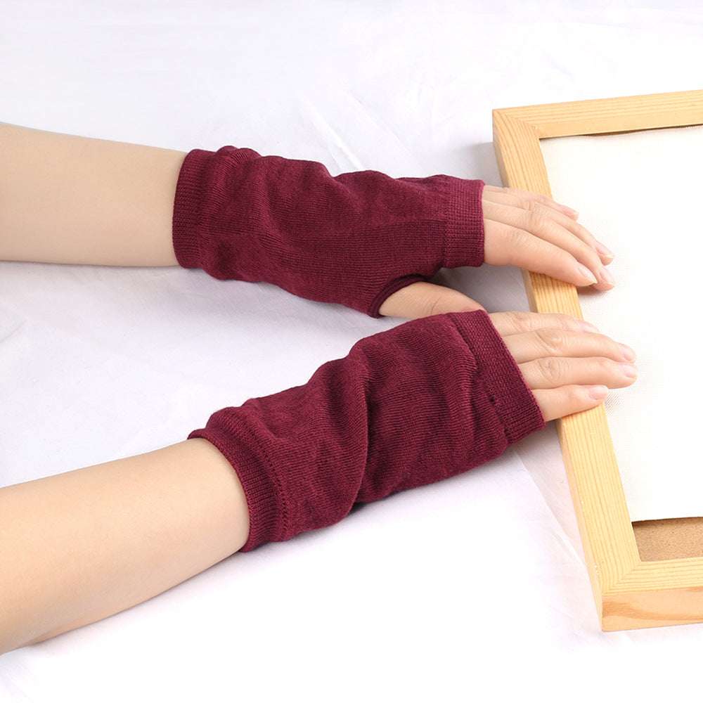 Men's And Women's Autumn And Winter Thin Spring And Summer Cotton Half Finger Sports Fingerless Gloves - globaltradeleader