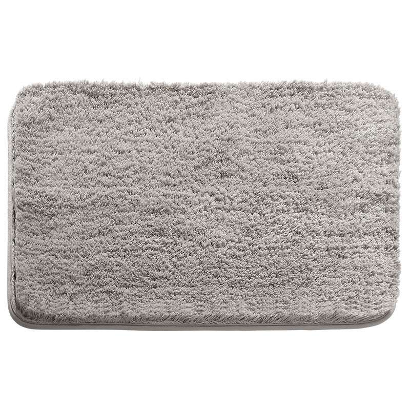New Modern Simple Bathroom Absorbent Carpet Floor Mat Solid Color Toilet Bacteriostatic Foot Mat Toilet Door Anti-slip Mat