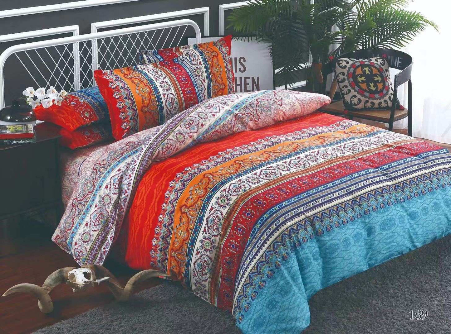 Bedding Set Bohemian Stripe Nantong Home Textile Three-piece Quilt Set