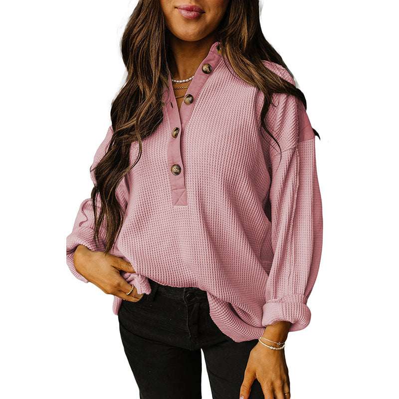 Pullover Round Neck Long Sleeves Top Women's European And American Loose Sweater - globaltradeleader