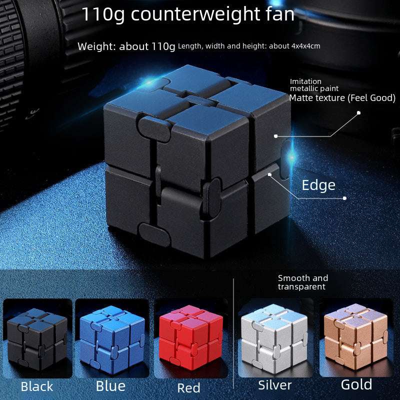 Infinite Cube 1000 Ways To Relieve Stress Adult Metal Alloy Block Finger Toy