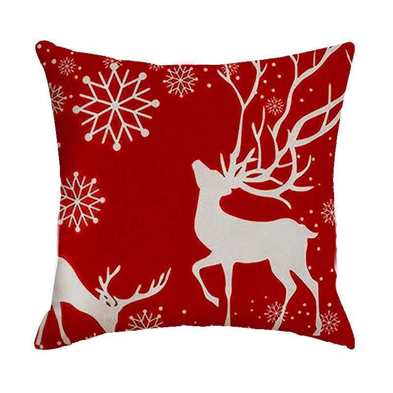 Christmas Linen Printing Decoration Pillowcase