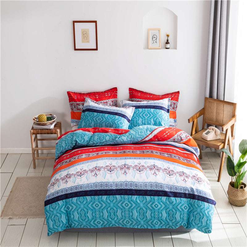 Bedding Set Bohemian Stripe Nantong Home Textile Three-piece Quilt Set