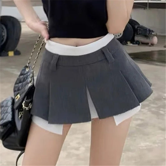 Low Waist Skirt Retro Hip-wrapped Pleated Skirt - globaltradeleader