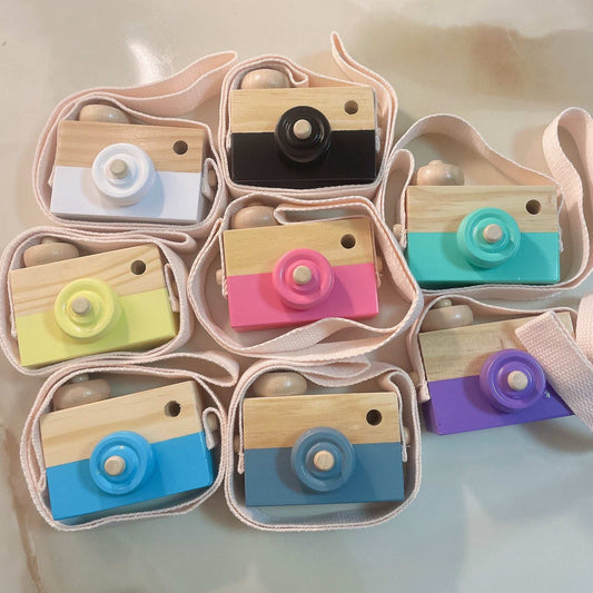 Wooden Children's Camera Toy Early Education Hands-on Photo Decorative Home Ornaments Cute Props Wooden Camera