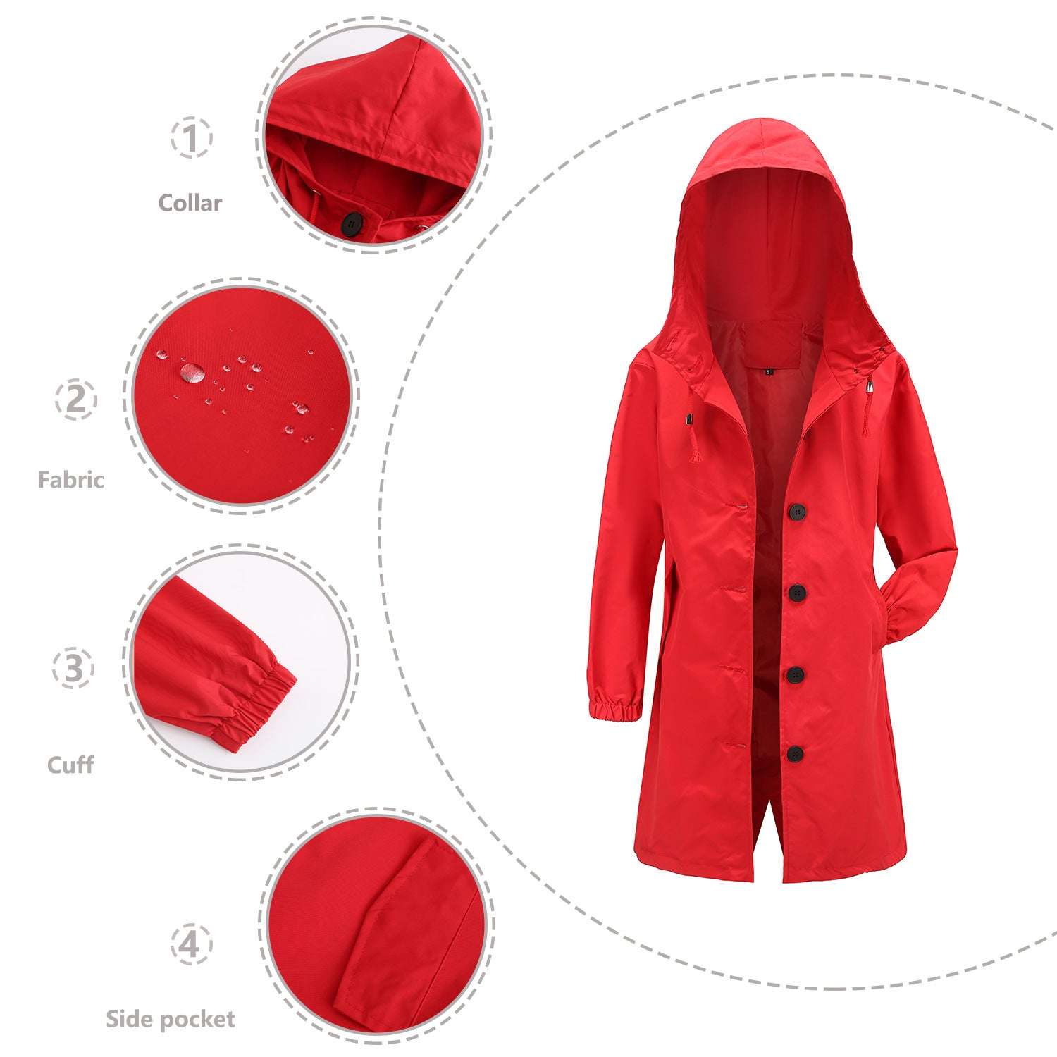 Waterproof Anorak Women's Casual Long Coat - globaltradeleader