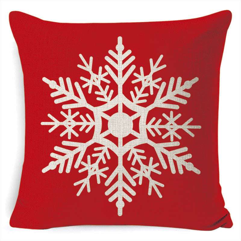 Christmas Linen Printing Decoration Pillowcase
