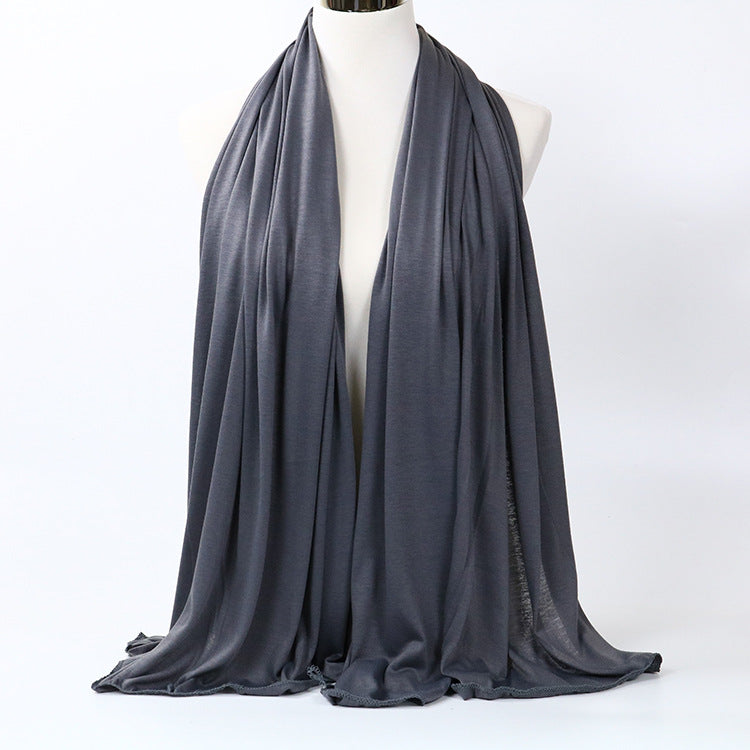 Women's Monochrome Mercerized Cotton Jersey Scarf