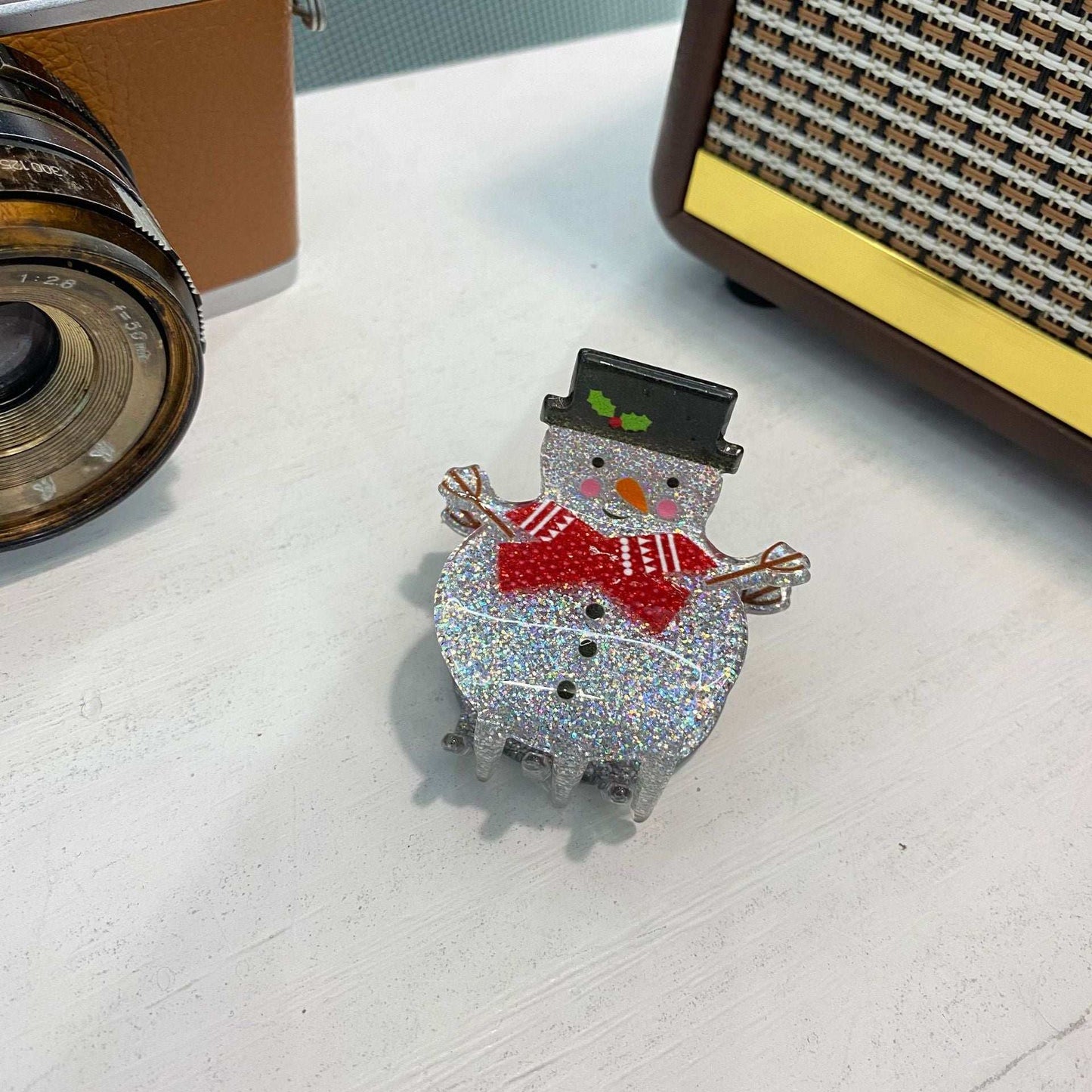 Christmas Grip Snowman Barrettes Personality Back Head