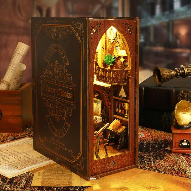Jiate Wenchuang Diy Book Set Puzzle Book Set Manual Assembled Book Set Diy Cabin Stereo Book Set 3D Stereo Model