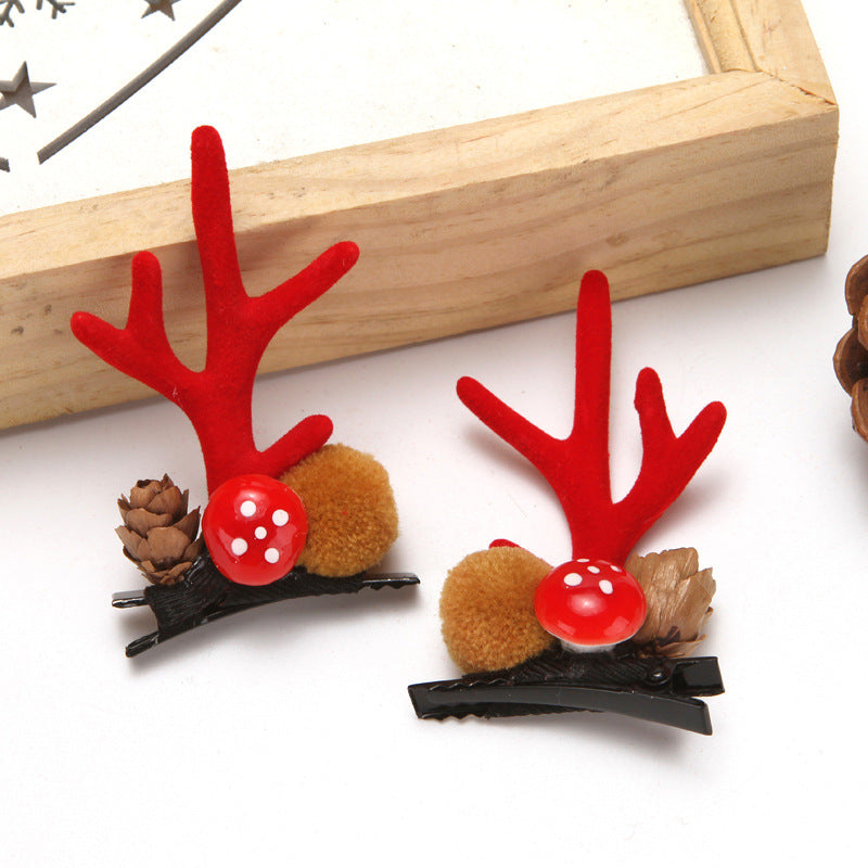 Christmas Cute Elk Horn Hairpin Headdress