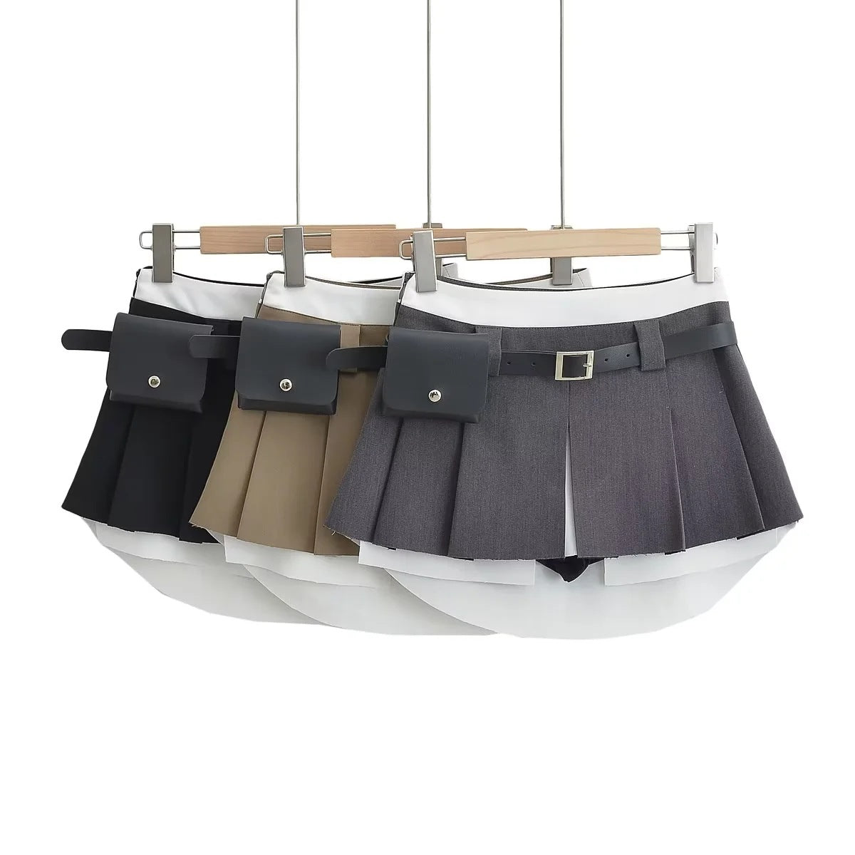 Low Waist Skirt Retro Hip-wrapped Pleated Skirt - globaltradeleader