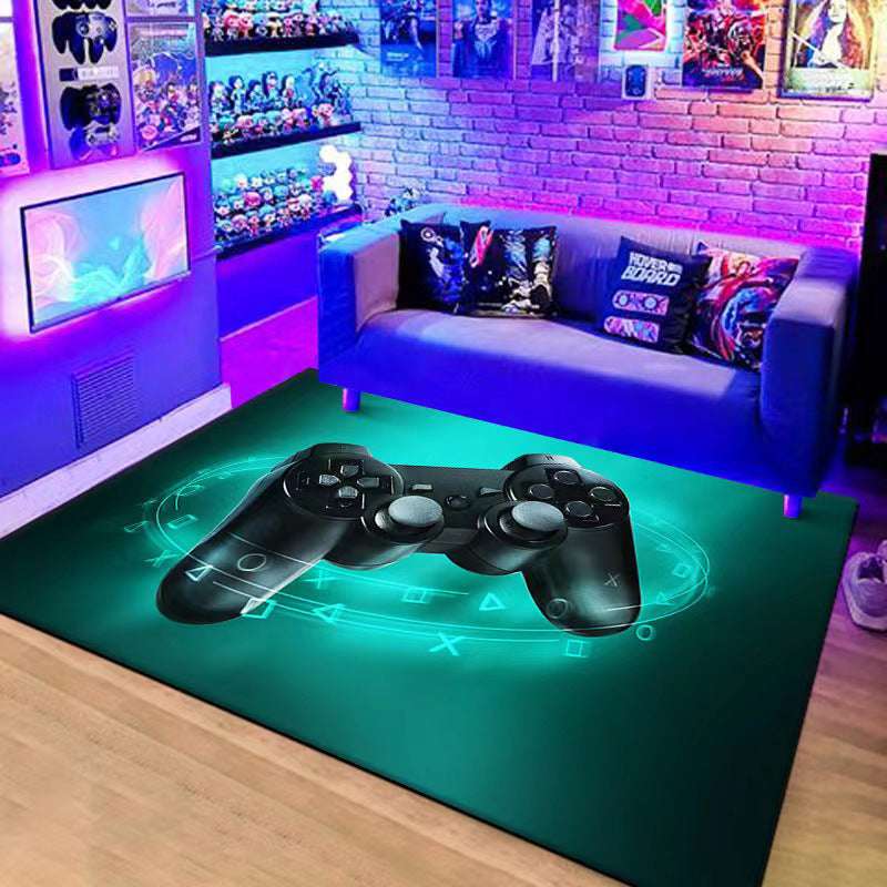 Handle Game Console Carpet Video Game Console Carpet Home Living Room Coffee Table Mat Creative Room Mat