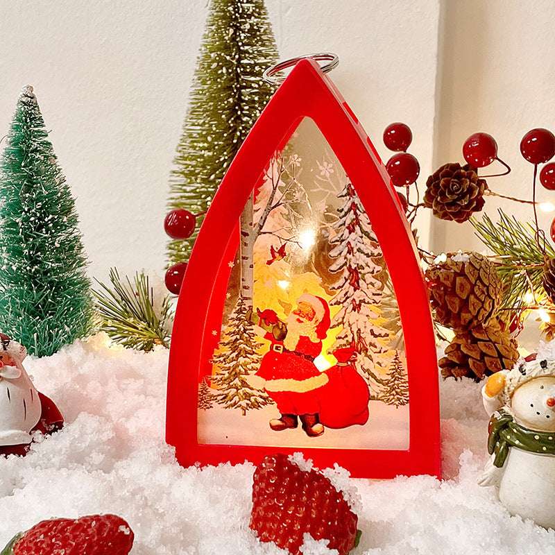 Christmas Decorations Storm Lantern LED Portable Candlestick Storm Light Storm Lantern
