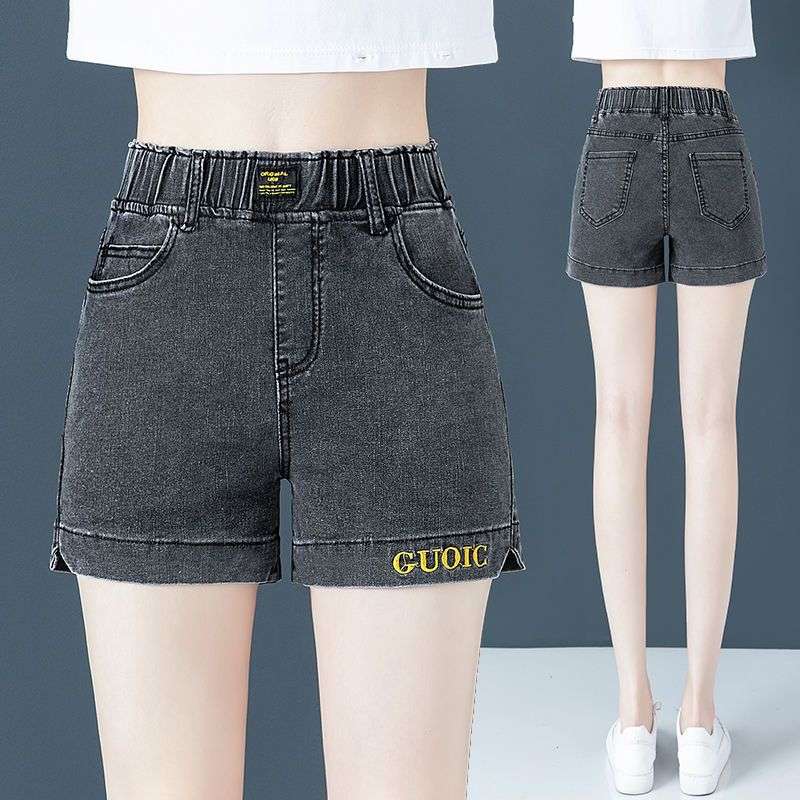 High Waist Denim Shorts Women Elastic Wide Leg - globaltradeleader