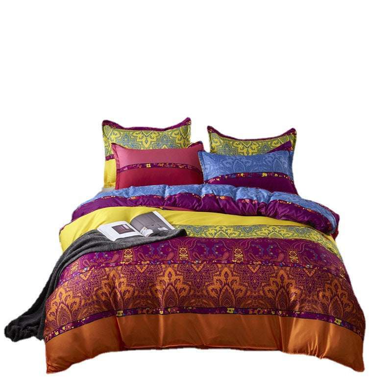 Bedding Set Bohemian Stripe Nantong Home Textile Three-piece Quilt Set