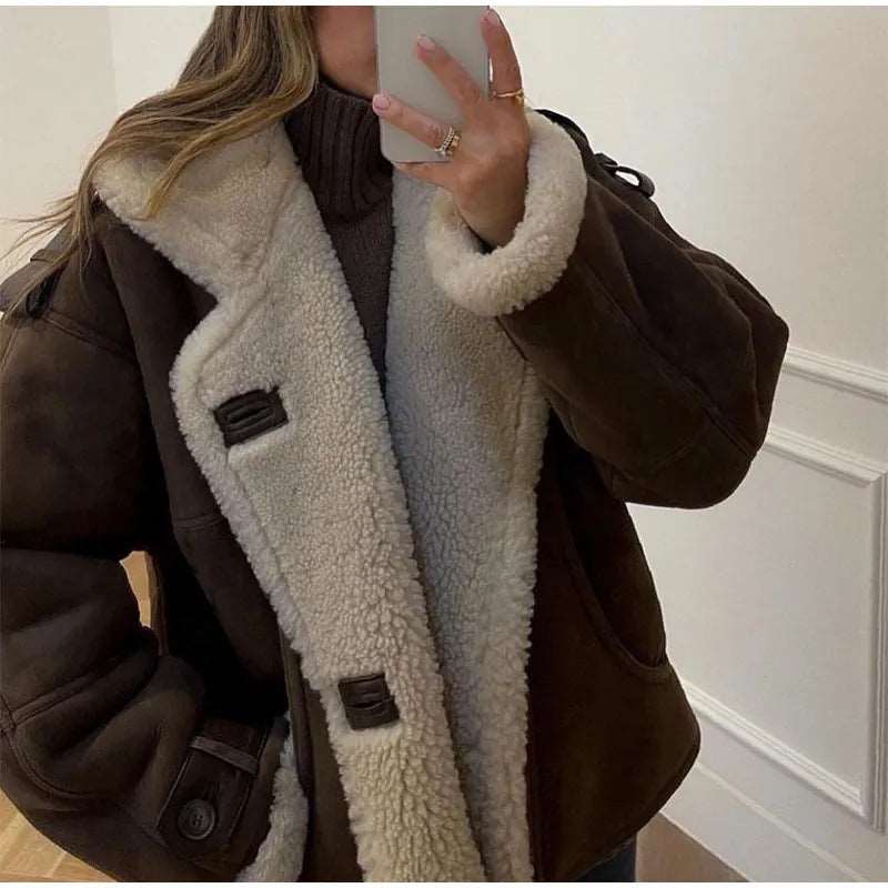 Women's Explosions Thickened Autumn And Winter Lamb Wool Warm Comfortable Casual Jacket