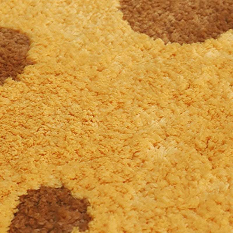 Cartoon Cute Special-shaped Flocking Carpet Household Living Room Non-slip Cool-proof Carpet Bathroom Door Absorbent Floor Mat