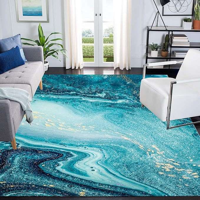 Simple Marble Light Luxury Crystal Velvet Carpet - globaltradeleader