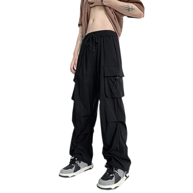 Pu Shuai Draping All-matching Slim Fit Trousers For Men - globaltradeleader