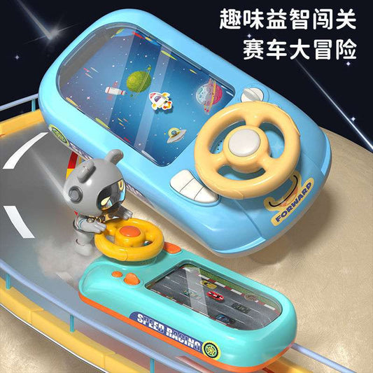 Racing Car Breakthrough Adventure Game Machine Car Simulation Driving Steering Wheel Children's Educational Toys