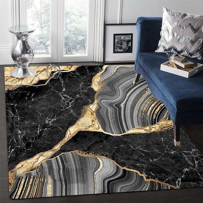 Simple Marble Light Luxury Crystal Velvet Carpet - globaltradeleader
