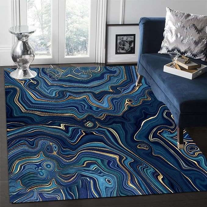 Simple Marble Light Luxury Crystal Velvet Carpet - globaltradeleader