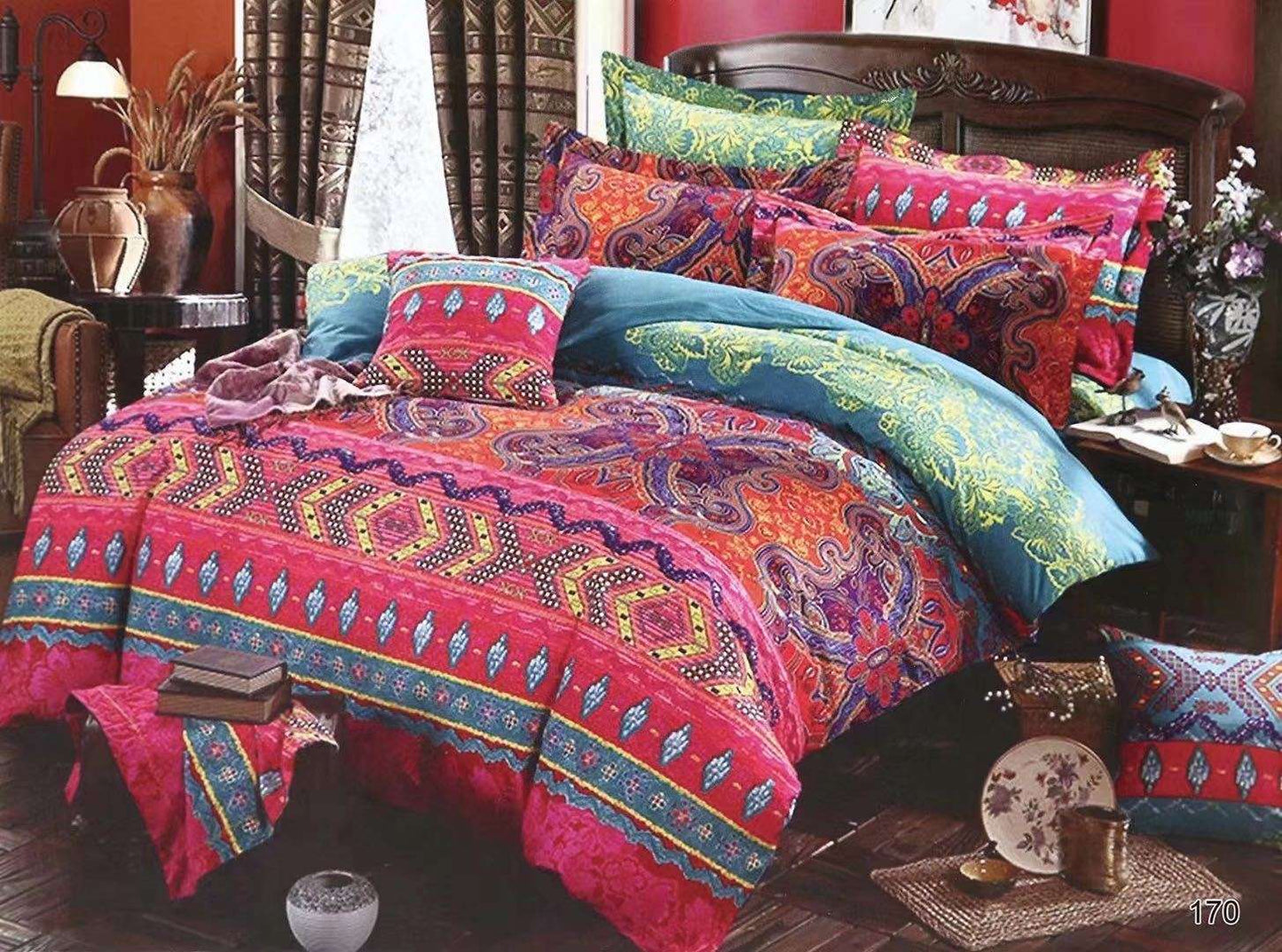 Bedding Set Bohemian Stripe Nantong Home Textile Three-piece Quilt Set